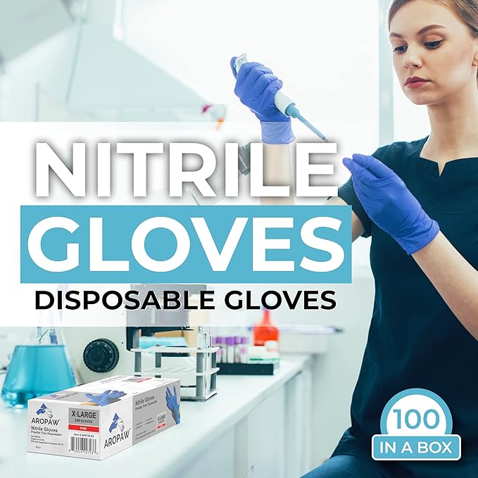Basic Vinyl Exam Gloves, 4 mil Safty Glove Latex-Free & Powder-Free, SGBE 8003 Synmax Disposable Medical Glove Large (Case of 1000, Black) - Image 7