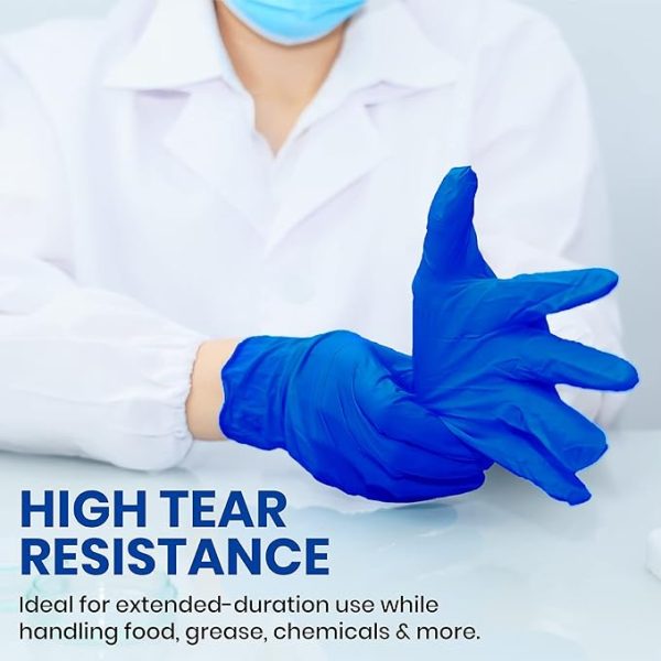 Blue Nitrile Gloves, Disposable Gloves, Comfortable, Powder Free, Latex Free - Image 3