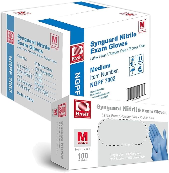 Basic Medical Clear Vinyl Exam Gloves - Latex-Free & Powder-Free - VGPF-3004 (Case of 1,000), Xtra Large - Image 10