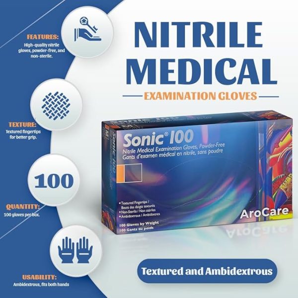 Blue Nitrile Gloves, Powder and Latex Free, 4 Mil - Image 7